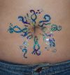 glitter tattoo on belly